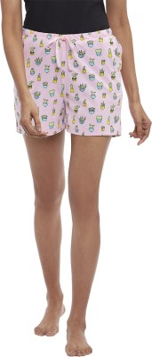 Dreamz by Pantaloons Printed Women Pink Night Shorts