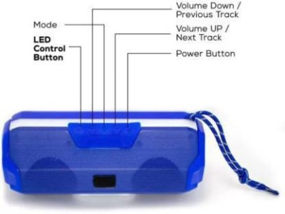 Treadmill 143 A006 Portable Wireless Bluetooth Speaker with DJ Light USB/Micro SD Card/ 12 W Bluetooth Party Speaker(Blue, 4.2 Channel)