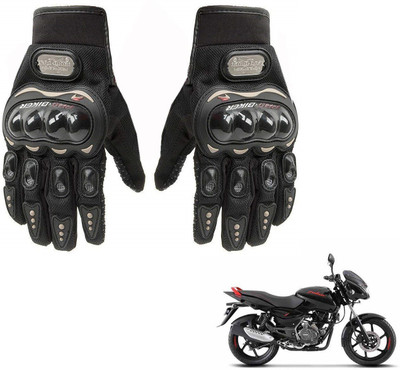 AuTO ADDiCT PRO BIKER GLOVES BLACK FOR BAJAJ PULSAR 150 Riding Gloves(Black)