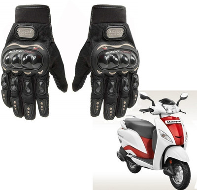 AuTO ADDiCT PRO BIKER GLOVES BLACK FOR HERO MAESTRO Riding Gloves(Black)