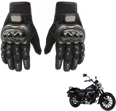 AuTO ADDiCT PRO BIKER GLOVES BLACK FOR BAJAJ AVENGER STREET 150 Riding Gloves(Black)