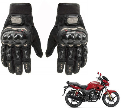 AuTO ADDiCT PRO BIKER GLOVES BLACK FOR HERO HUNK Riding Gloves(Black)
