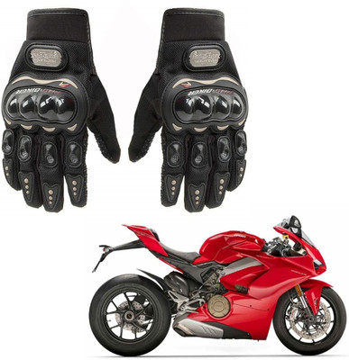 AuTO ADDiCT PRO BIKER GLOVES BLACK FOR DUCATI PANIGALE V4 Riding Gloves(Black)