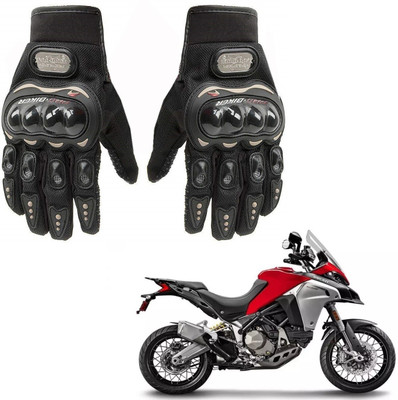 AuTO ADDiCT PRO BIKER GLOVES BLACK FOR DUCATI MULTISTRADA Riding Gloves(Black)