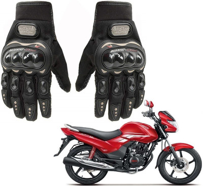 AuTO ADDiCT PRO BIKER GLOVES BLACK FOR HERO ACHIEVER Riding Gloves(Black)