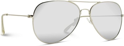 Niavaa Aviator Sunglasses(For Men, Silver)