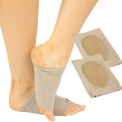 GVJ TRADERS Arch-Flat Feet Sleeves Arch for Pain Relief Foot Support (Beige) Hand Support(Brown)
