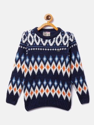 DUKE Self Design Round Neck Casual Boys Multicolor Sweater