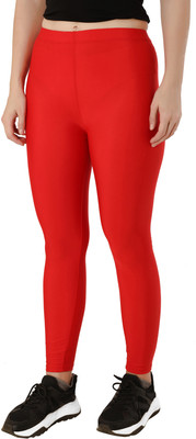 AASHRAy Solid Women Red Tights