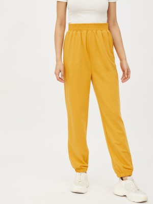 HARPA Solid Women Yellow Track Pants