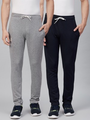 Hubberholme Solid Men Grey, Blue Track Pants