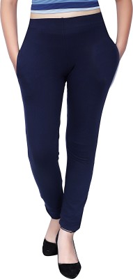 Hainsh Slim Fit Women Dark Blue Trousers