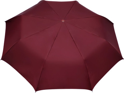 Popy Cherry 3 Fold with Silver Coating Umbrella(Maroon)