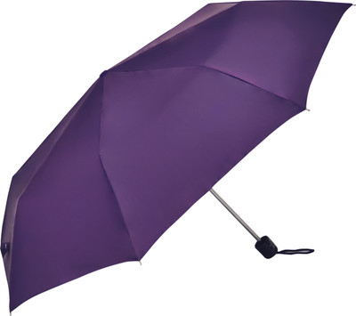 Popy Cherry 3 Fold with Silver coating Violet Umbrella(Violet)