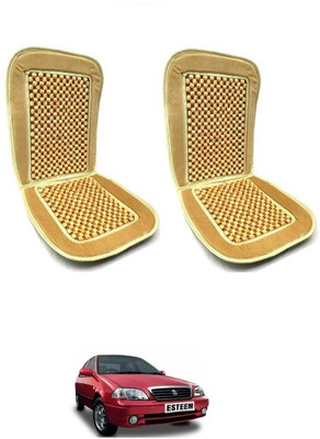 AuTO ADDiCT Wooden Bead, Velvet Seating Pad For  Maruti Esteem(Front Seats,Back Seats Beige)