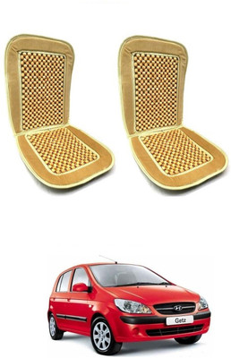 AuTO ADDiCT Wooden Bead, Velvet Seating Pad For  HYUNDAI Getz(Front Seats,Back Seats Beige)