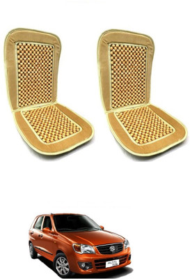 AuTO ADDiCT Wooden Bead, Velvet Seating Pad For  Maruti Alto K10(Front Seats,Back Seats Beige)