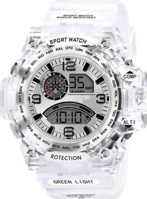 DIGILIFEHUB DG0073 Digital Transparent with Light Golden Dial Silicone Strap Men's and Boy's Watc Analog-Digital Watch  - For Boys & Girls