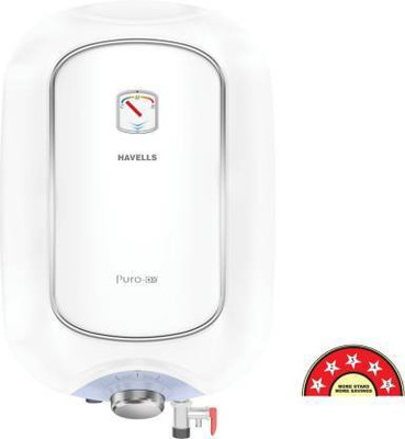 HAVELLS 25 L Storage Water Geyser (25 L Storage Water Geyser (PURO DX, WHITE-BLUE), White)