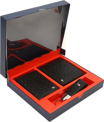 TOMMY HILFIGER Card Holder & Wallet Combo(Black)