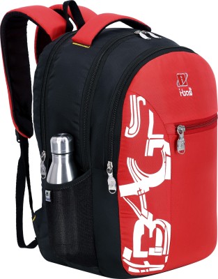 i-bag 32L Laptop Casual College Travel office Backpack for Men and Women 32 L Laptop Backpack(Red, Black)