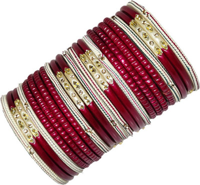 Anshi Creations Lac Bangle Set(Pack of 24)
