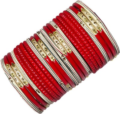 Anshi Creations Lac Bangle Set(Pack of 24)