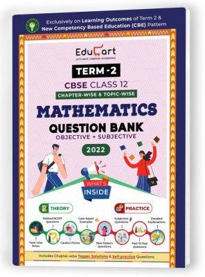 Educart Term 2 Mathematics CBSE Class 12 Question Bank (Now Based on the Term-2 Subjective Sample Paper of 14 Jan 2022)(Paperback, Educart)