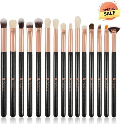 Qibest 15 in 1 Makeup Brushes Set (Black)(Pack of 1)