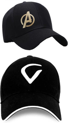 TRUDIX Solid, Self Design, Embroidered Sports/Regular Cap Cap(Pack of 2)