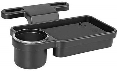 QAWACHH Car Cup Holder Multi-Functional Foldable Food Drink Tray Table Stand Car Bottle Holder(Plastic)