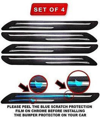 Max In Rubber Car Bumper Guard(Multicolor, Pack of 4, Renault, Kwid)