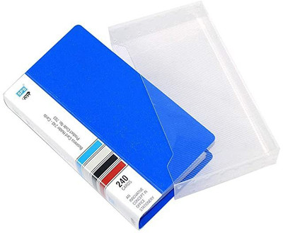 SPS PLASTIC 240 CARD HOLDER(Set Of 1, Blue)