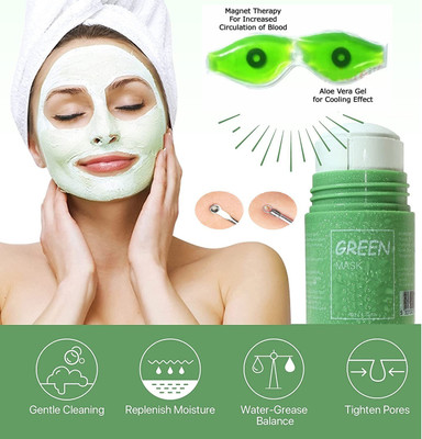 GFSU Black Head Remover Green Tea Mask Stick Deep Cleansing Oil Control Anti Acne Moisturizing Refreshing Lazy Solid Mask And Perfect Aloe Vera Cool Gel Eye Mask Summer Ice Cooling Sleeping Mask for Eye Patches Remove Dark Circles Fatigue Cool Eyes Patch Pads Eye Care(2 Items in the set) GFSU Black Head Remover Green Tea Mask Stick Deep Cleansing Oil Control Anti Acne Moisturizing Refreshing Lazy Solid Mask And Perfect Aloe Vera Cool Gel Eye Mask Summer Ice Cooling Sleeping Mask for Eye Patches Remove Dark Circles Fatigue Cool Eyes Patch Pads Eye Care(2 Items in the set)