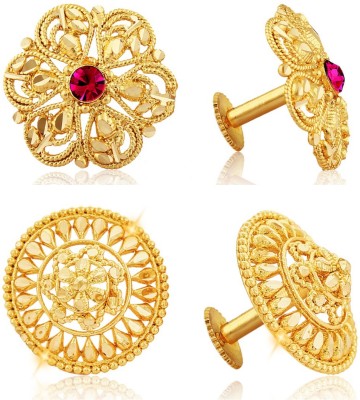 VIGHNAHARTA Vighnaharta Everyday wear Gold plated alloy Earring, Stud, Stud Earring for Women and Girls ( Pack of - 2 pair Earring) - VFJ1096-1123ERG Alloy Stud Earring