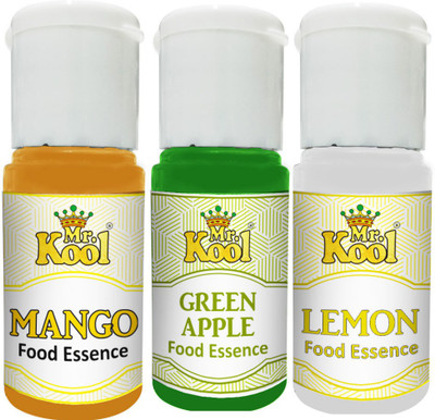 Mr.Kool Food Essence Mango, Green Apple & Lemon 20ML x 3(60ML) For Backing Cakes. Mango Liquid Food Essence(60 ml)