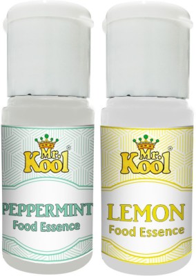 Mr.Kool Food Essence Papermint, Lemon 20ML Pack Of 2.Essence For Cake, Cookie, Ice Cream Pepper Mint Liquid Food Essence(40 ml)