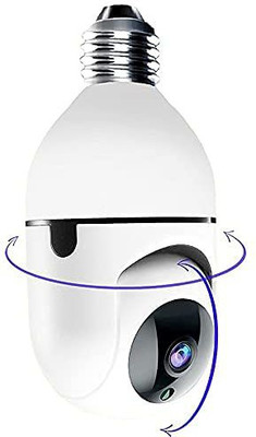 Wifton PTZ Wireless WiFi E27 Bulb Holder Security Camera Security Camera(1 Channel)