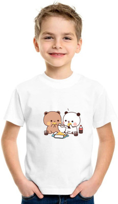 Shubham designer gallery Boys Printed Pure Cotton Regular T Shirt(Multicolor, Pack of 1)