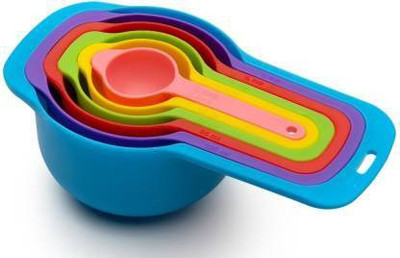 GVJ TARDERS 6Pcs Multicolor Spoon and Measuring Cup Set Measuring Cup Set (250 ml, 125 ml, 85 ml, 60 ml, 15 ml) Measuring Cup Set(235 ml)
