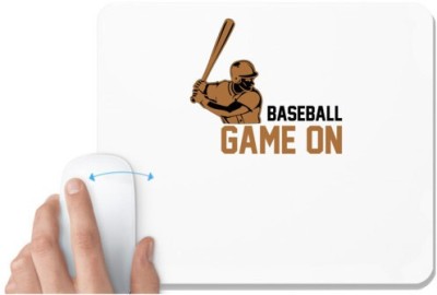 UDNAG White Mousepad 'Baseball | Baseball game' for Computer / PC / Laptop [230 x 200 x 5mm] Mousepad(White)