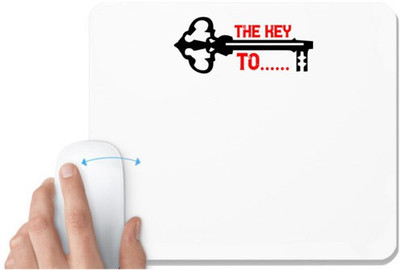 UDNAG White Mousepad 'Couple | the key to' for Computer / PC / Laptop [230 x 200 x 5mm] Non Slip Base Mousepad(White)
