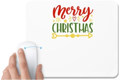 UDNAG White Mousepad 'Christmas | merry christmas' for Computer / PC / Laptop [230 x 200 x 5mm] Mousepad(White)