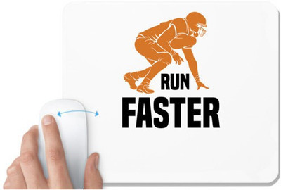 UDNAG White Mousepad 'Baseball | Run' for Computer / PC / Laptop [230 x 200 x 5mm] Mousepad(White)