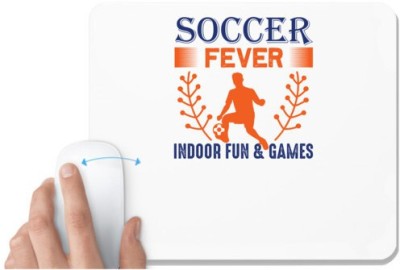 UDNAG White Mousepad 'Football | Soccer fever' for Computer / PC / Laptop [230 x 200 x 5mm] Mousepad(White)