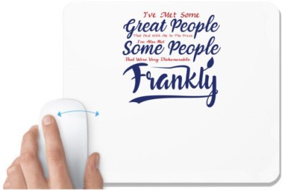 UDNAG White Mousepad 'Frankly | Donalt Trump' for Computer / PC / Laptop [230 x 200 x 5mm] Mousepad(White)