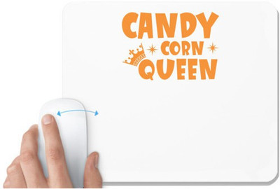 UDNAG White Mousepad 'Halloween | candy cron queen' for Computer / PC / Laptop [230 x 200 x 5mm] Non Slip Base Mousepad(White)