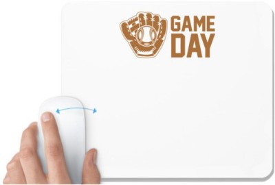 UDNAG White Mousepad 'Baseball | Game' for Computer / PC / Laptop [230 x 200 x 5mm] Mousepad(White)