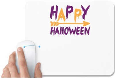UDNAG White Mousepad 'Halloween | Happy Halloweenn copy' for Computer / PC / Laptop [230 x 200 x 5mm] Mousepad(White)