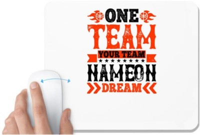 UDNAG White Mousepad 'Basketball | One team. Your team. Name on dream' for Computer / PC / Laptop [230 x 200 x 5mm] Mousepad(White)